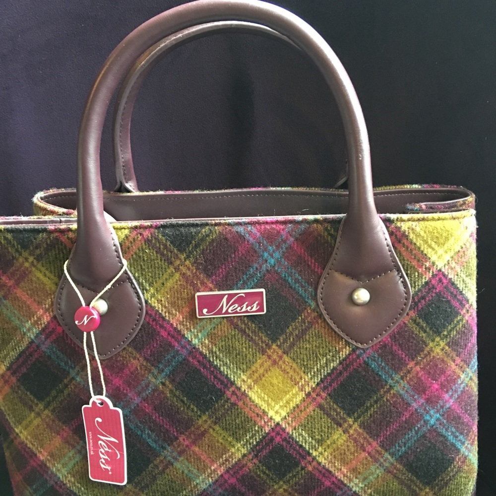 Ness Handbag , Ebony Classic Tweed bag